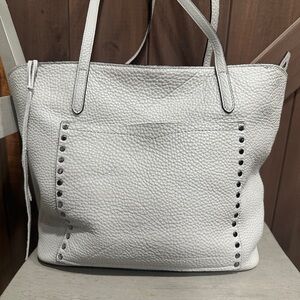 Rebecca minkoff gray studded tote
